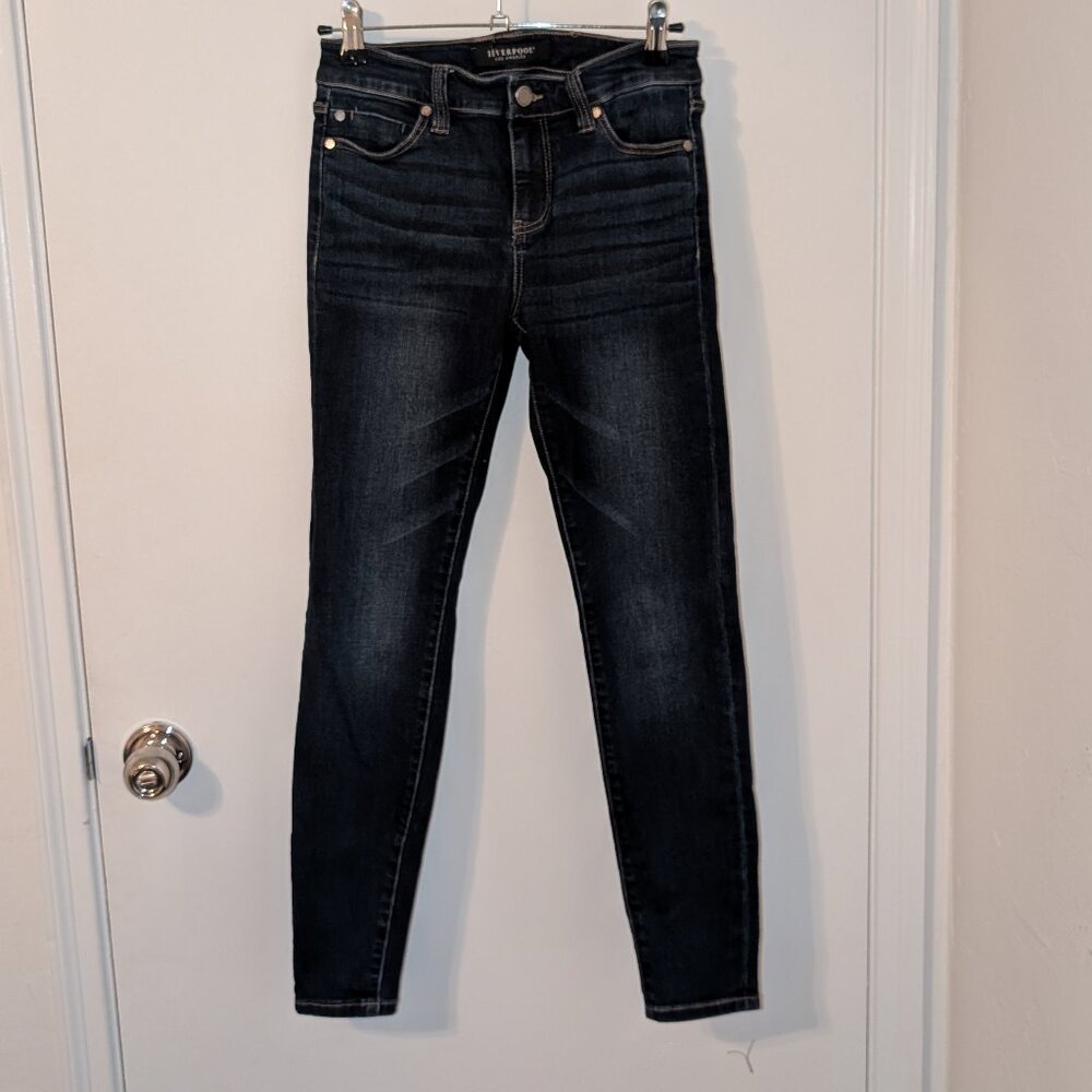 Liverpool Dark Wash Skinny Ankle Jeans - Size 2/26 Petite